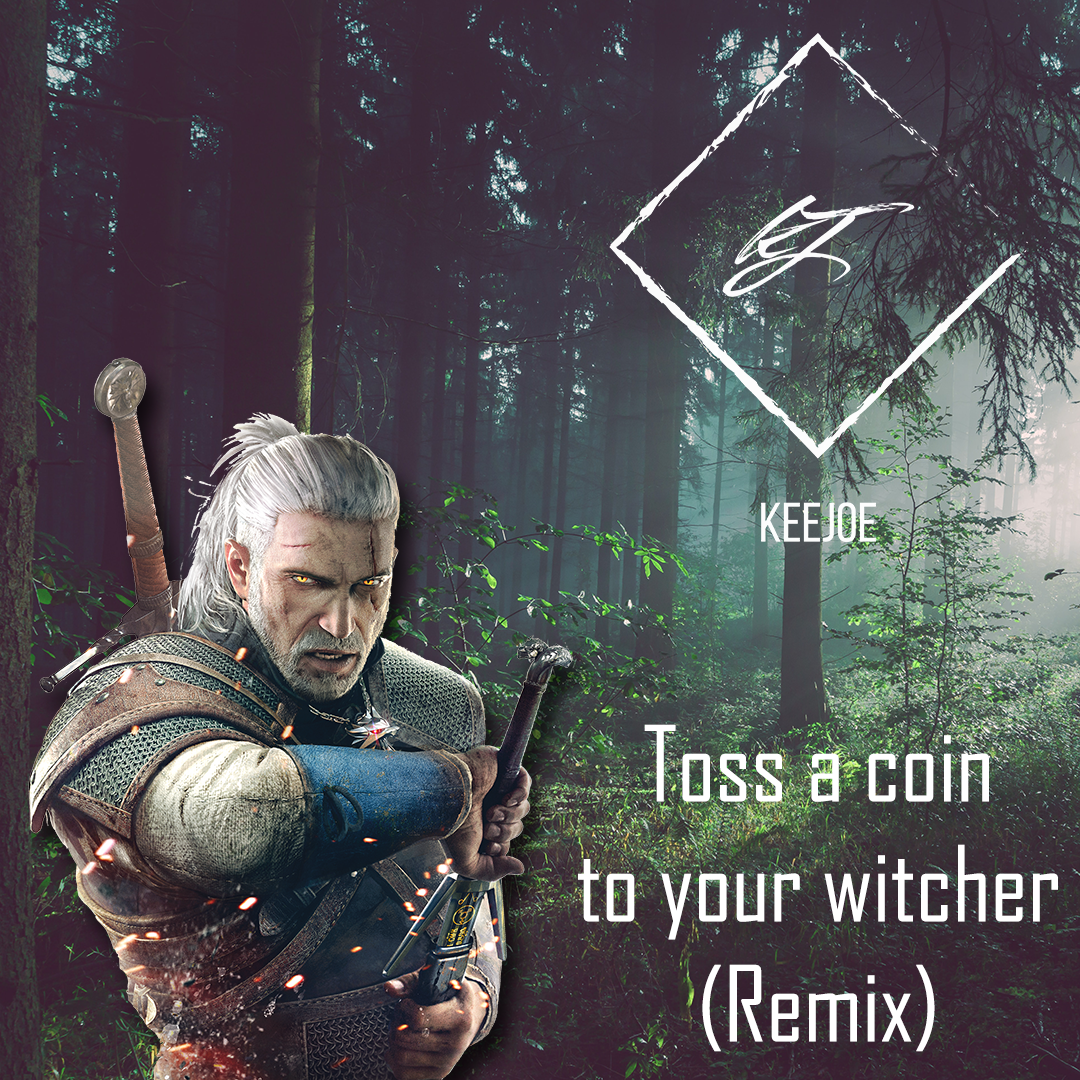 Image showcasing Toss a coin remix Cover showcasing Geralt Di Rivia